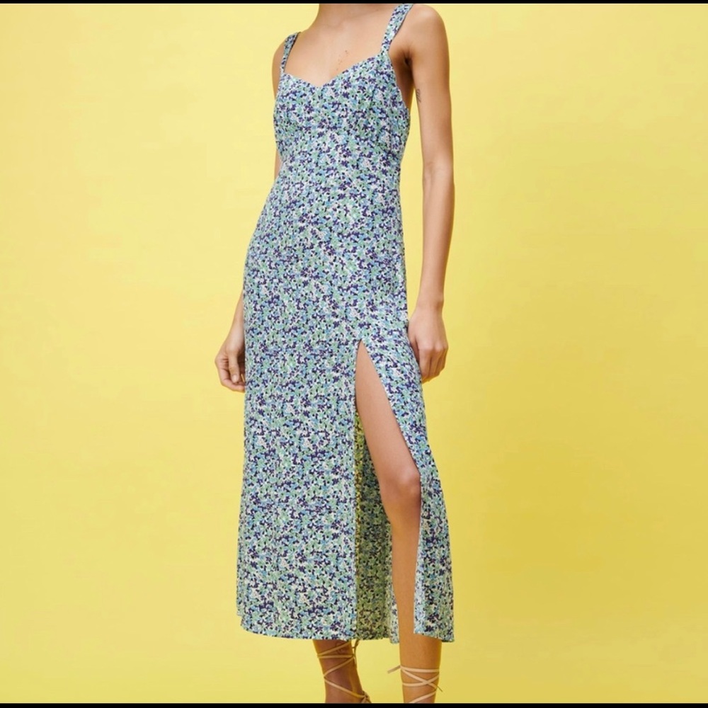 NWT ZARA Blue Midi Dress